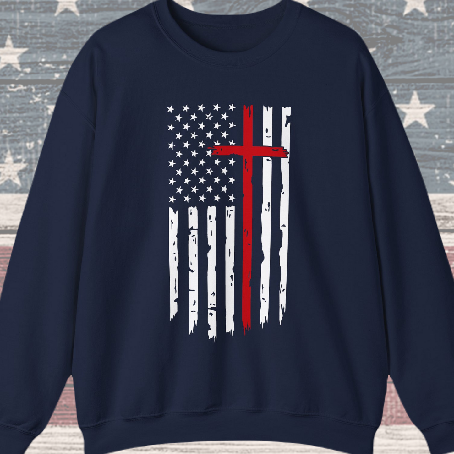 Thin Red Line Cross - Fire Fighters Sweatshirt
