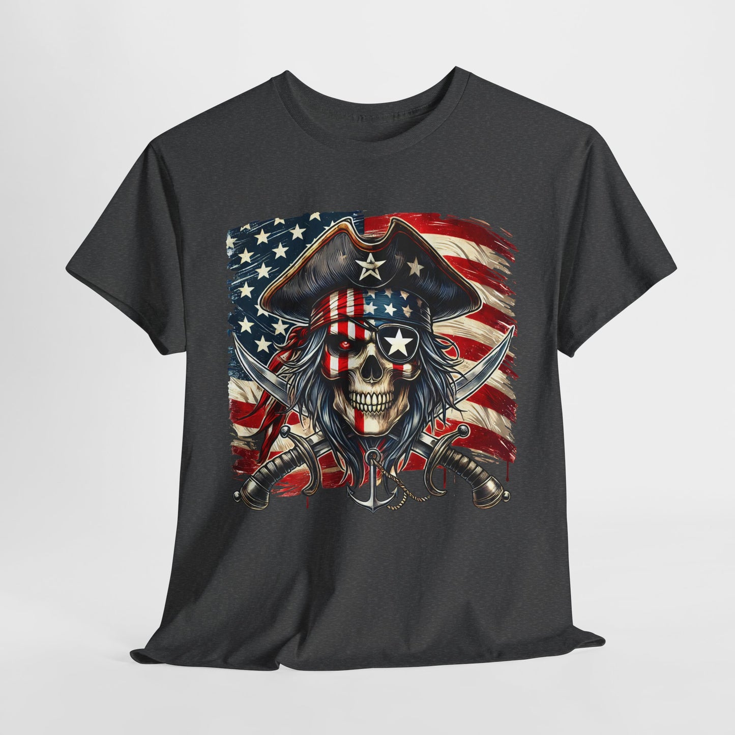 Skeleton Pirate with Flag T-Shirt