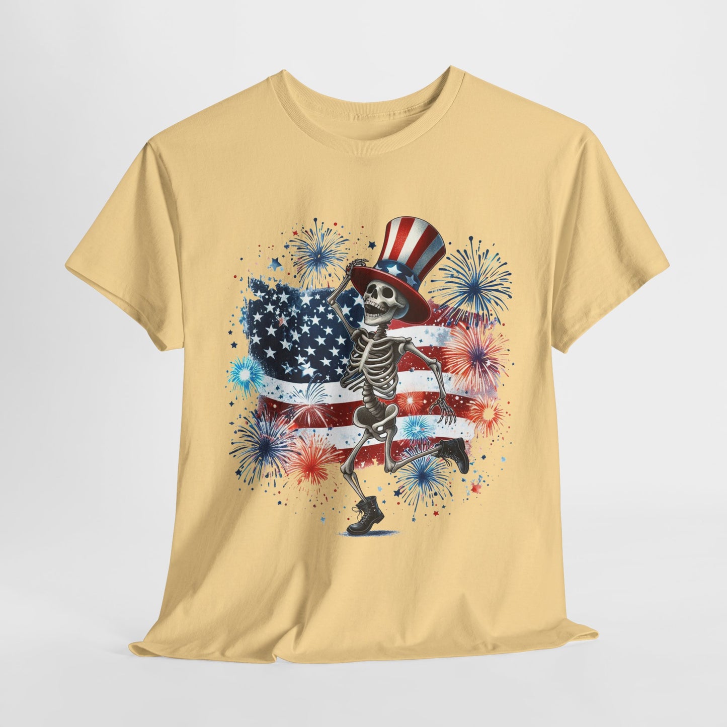 4th of July - Dancing USA Skeleton #2 T-Shirt