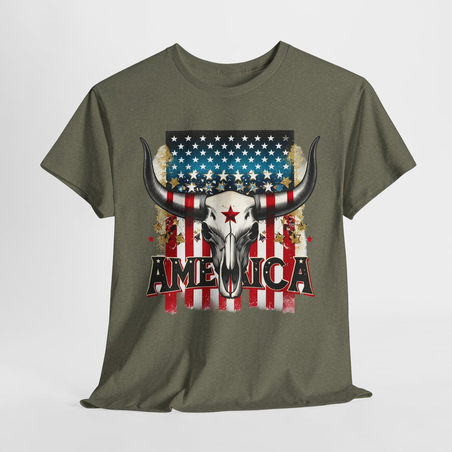 America - Bull Skull T-Shirt