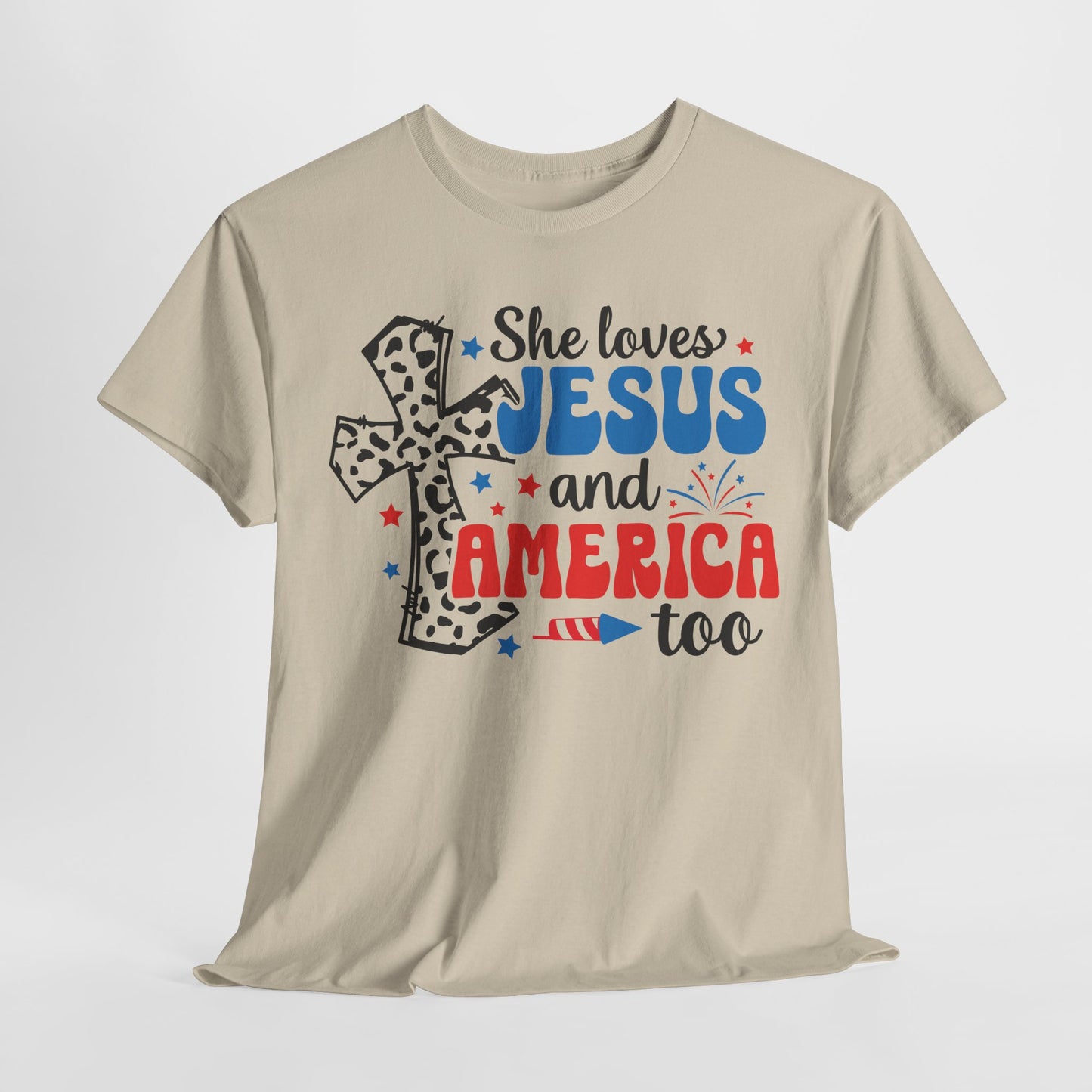 She Loves Jesus and America Too T-Shirt