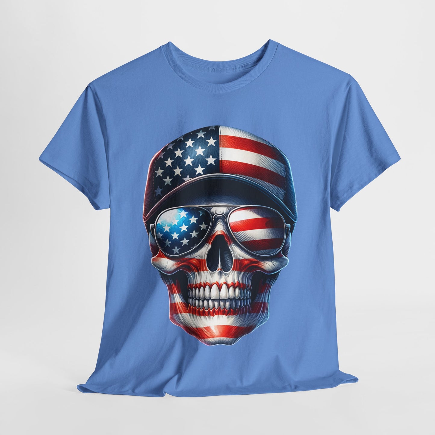 USA Flag Skull #3 T-Shirt