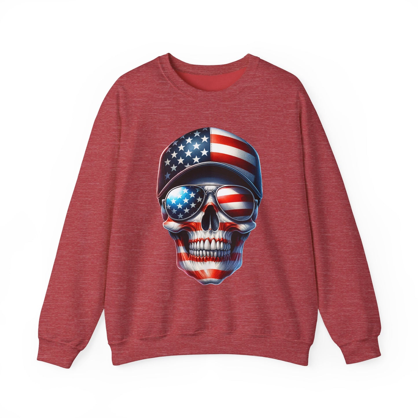 USA Flag Skull #3 Sweatshirt