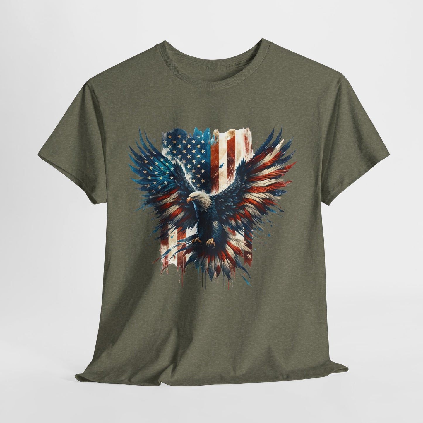 Bald Eagle with Flag #2 T-Shirt