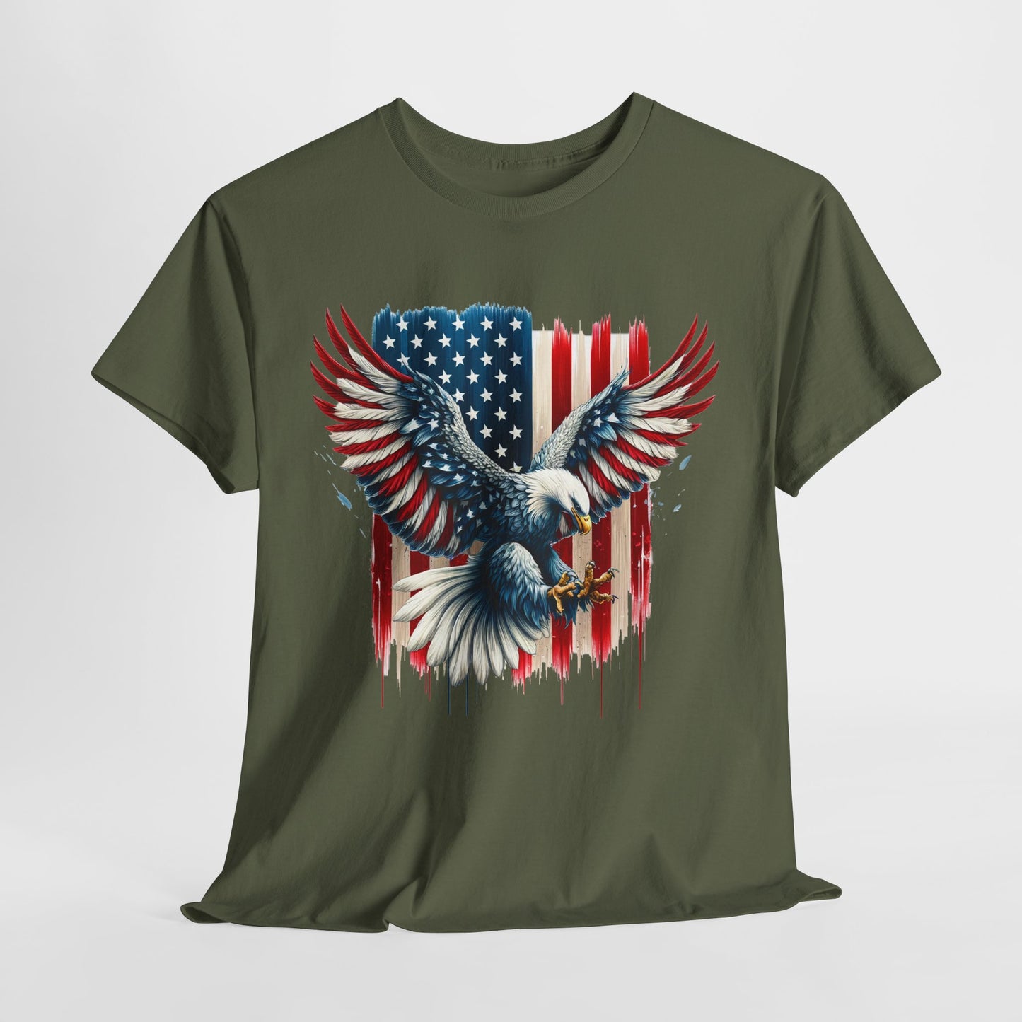 Bald Eagle with Flag #1 T-Shirt