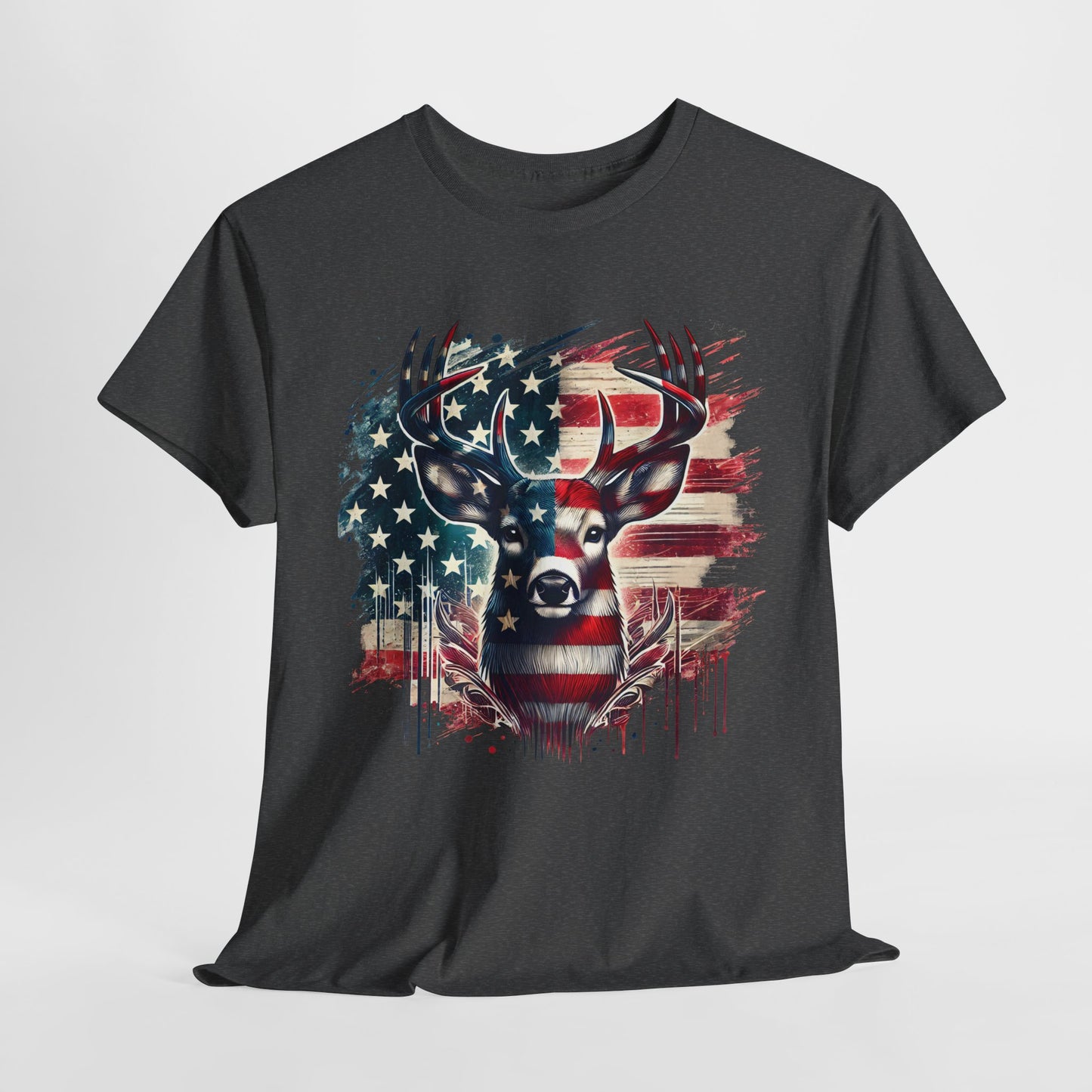 Whitetail Buck with Flag T-Shirt