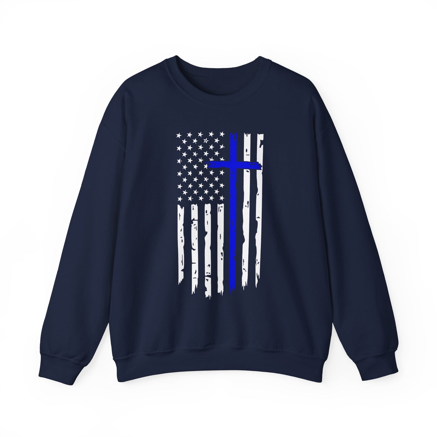 Thin Blue Line Cross - Law Enforcement Sweatshirt