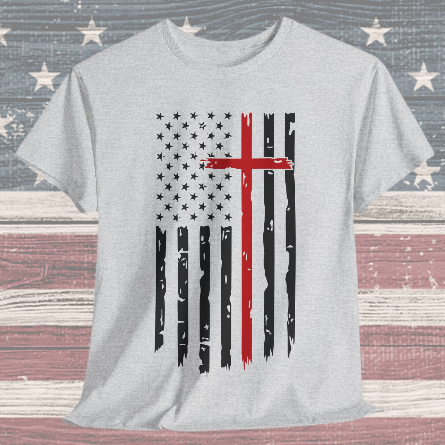 Thin Red Line Cross - Fire Fighters T-Shirt