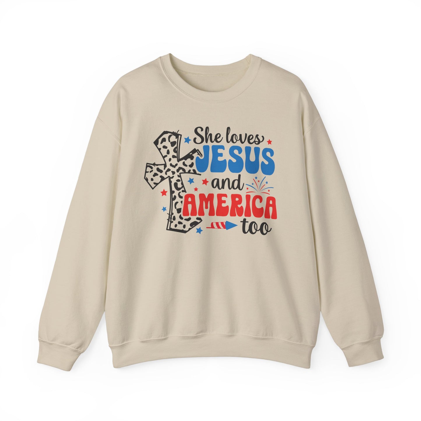 She Loves Jesus and America Too Sweatshirt