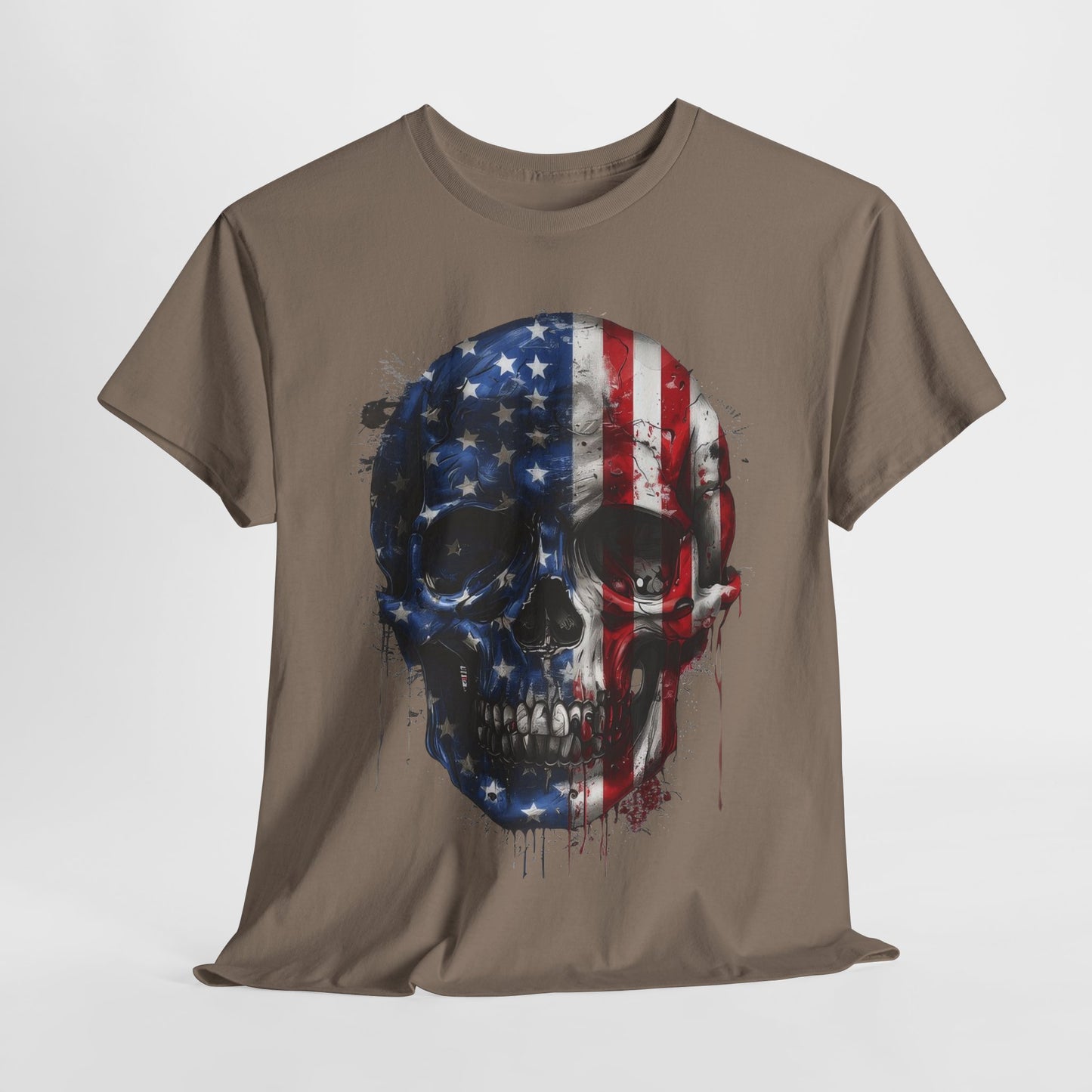 USA Flag Skull #2 T-Shirt