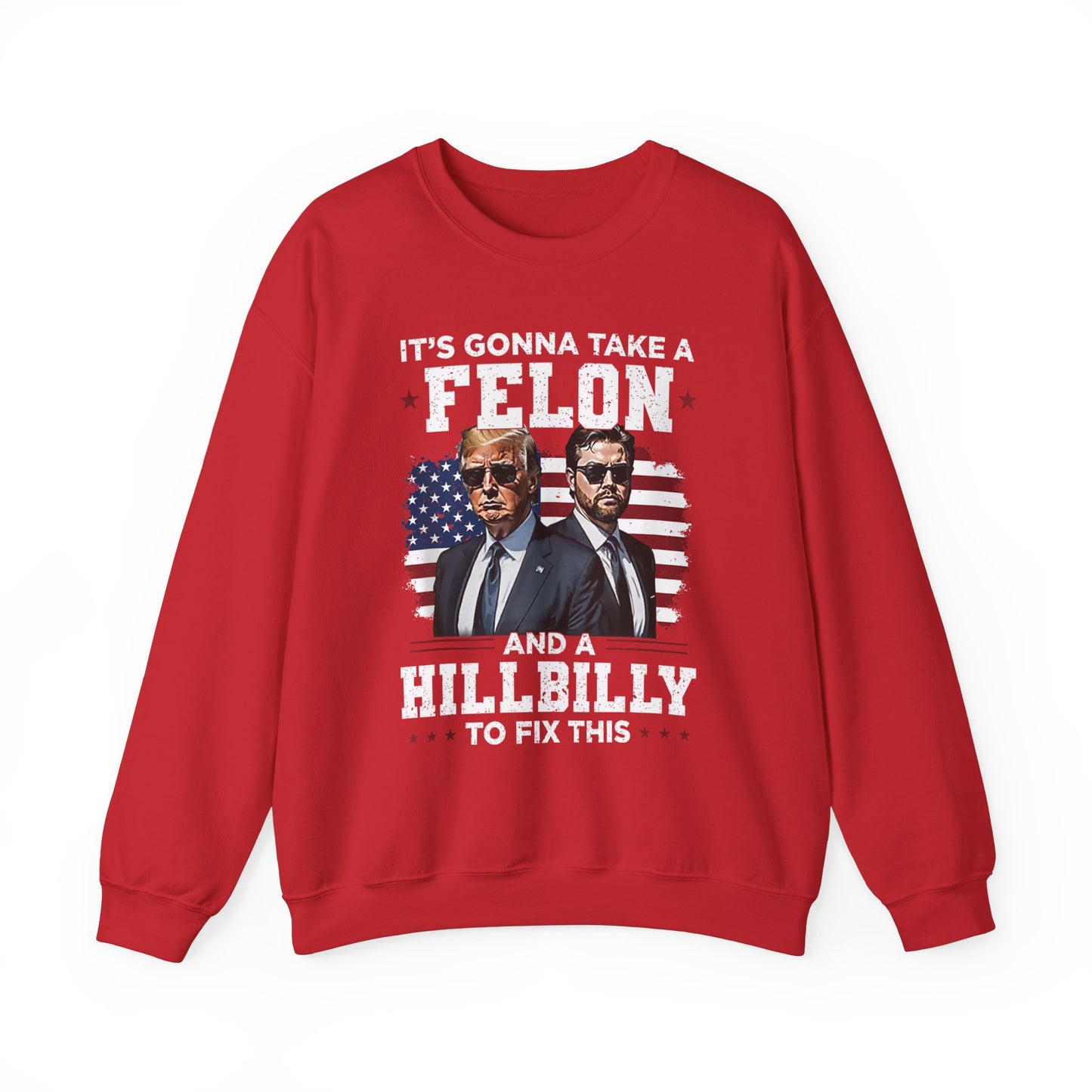Donald Trump and JD Vance - A Felon and a Hillbilly Sweatshirt