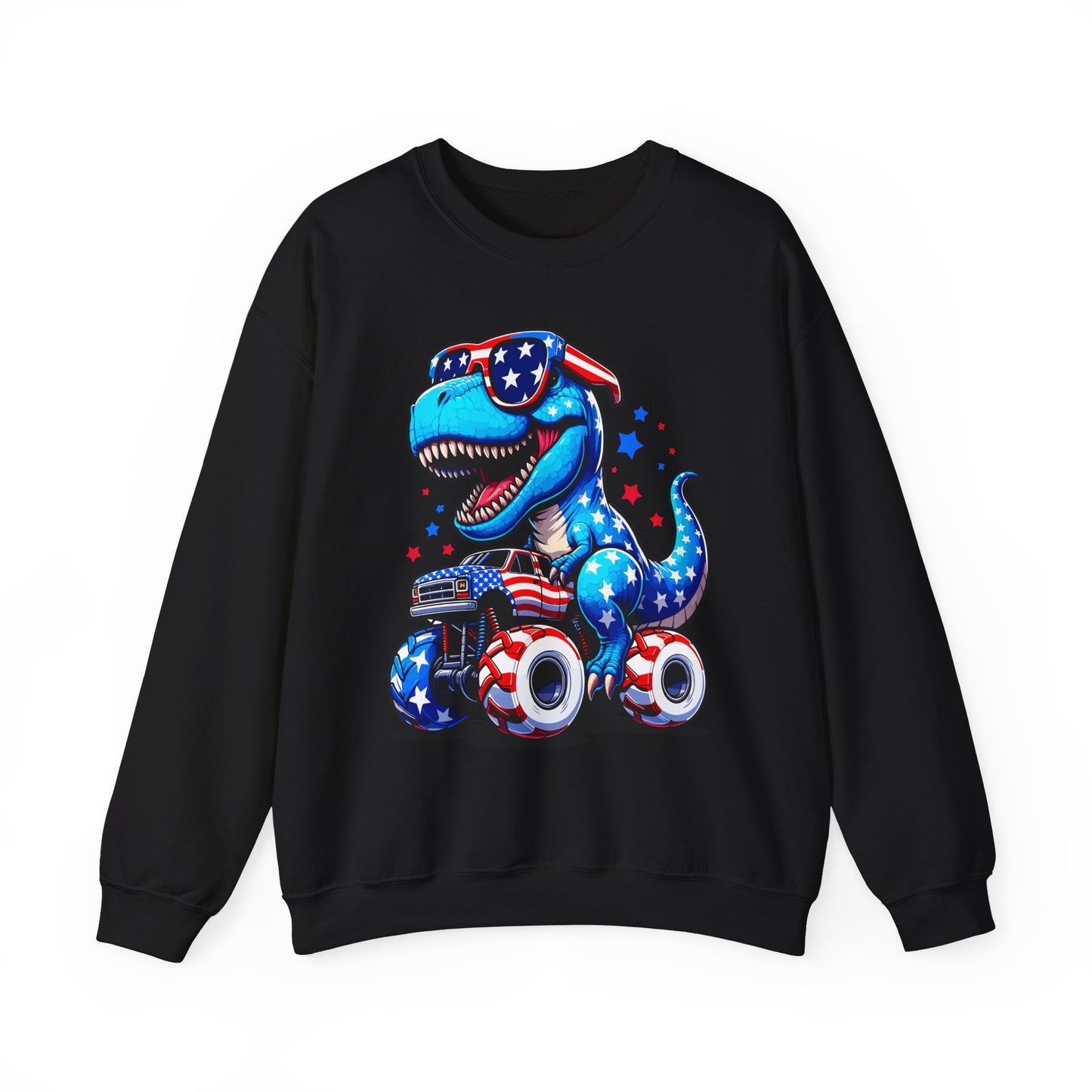 Dinosaur Riding Monster Truck Sweatshirt