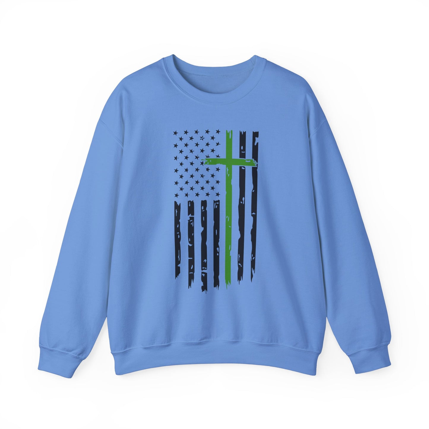 Thin Green Line Cross - Armed Forces Sweatshirt