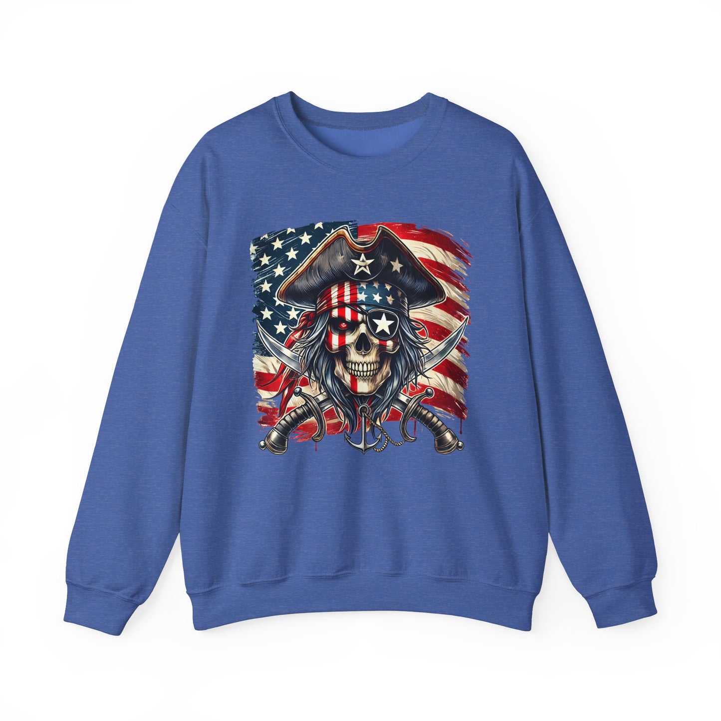 Skeleton Pirate with Flag Sweatshirt