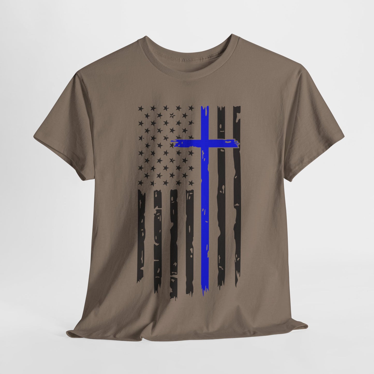 Thin Blue Line Cross - Law Enforcement T-Shirt
