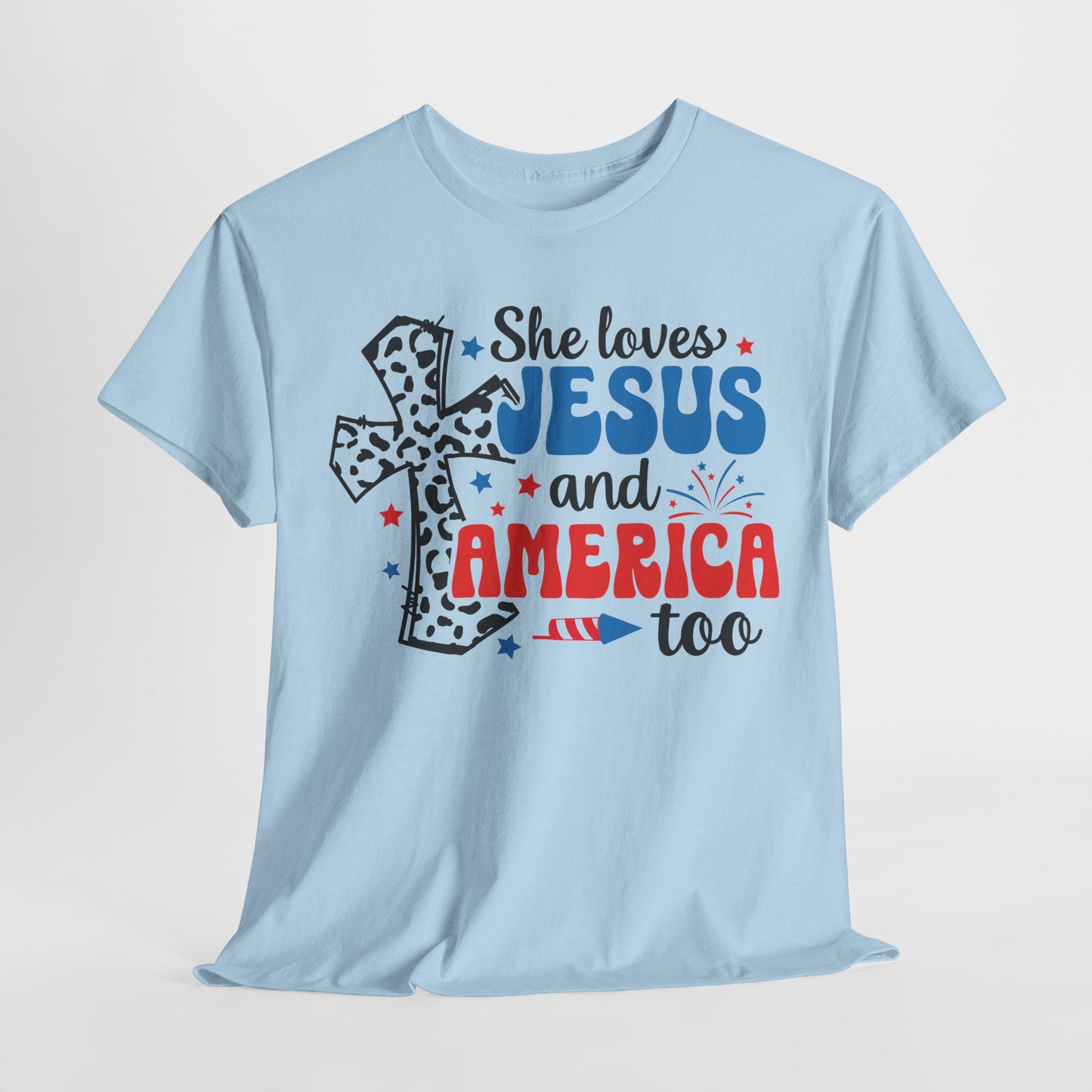 She Loves Jesus and America Too T-Shirt