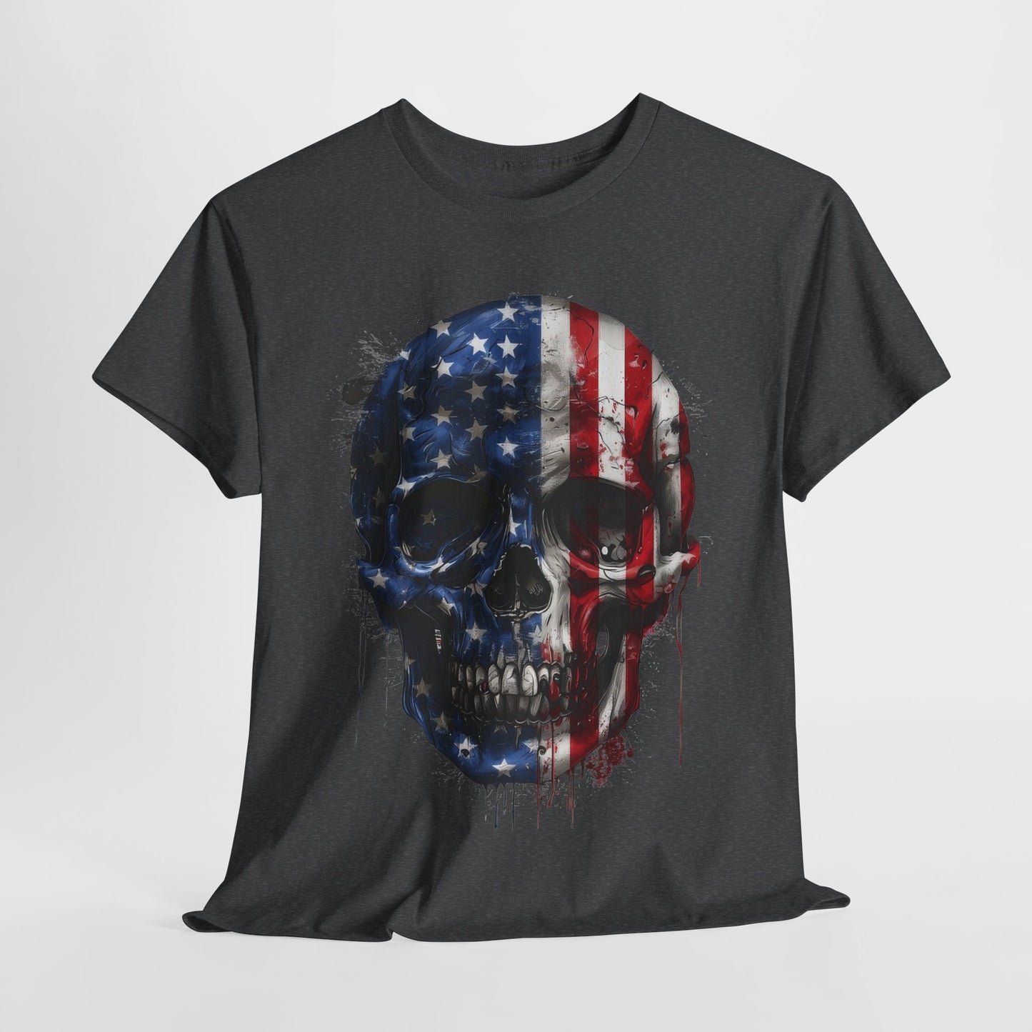 USA Flag Skull #2 T-Shirt