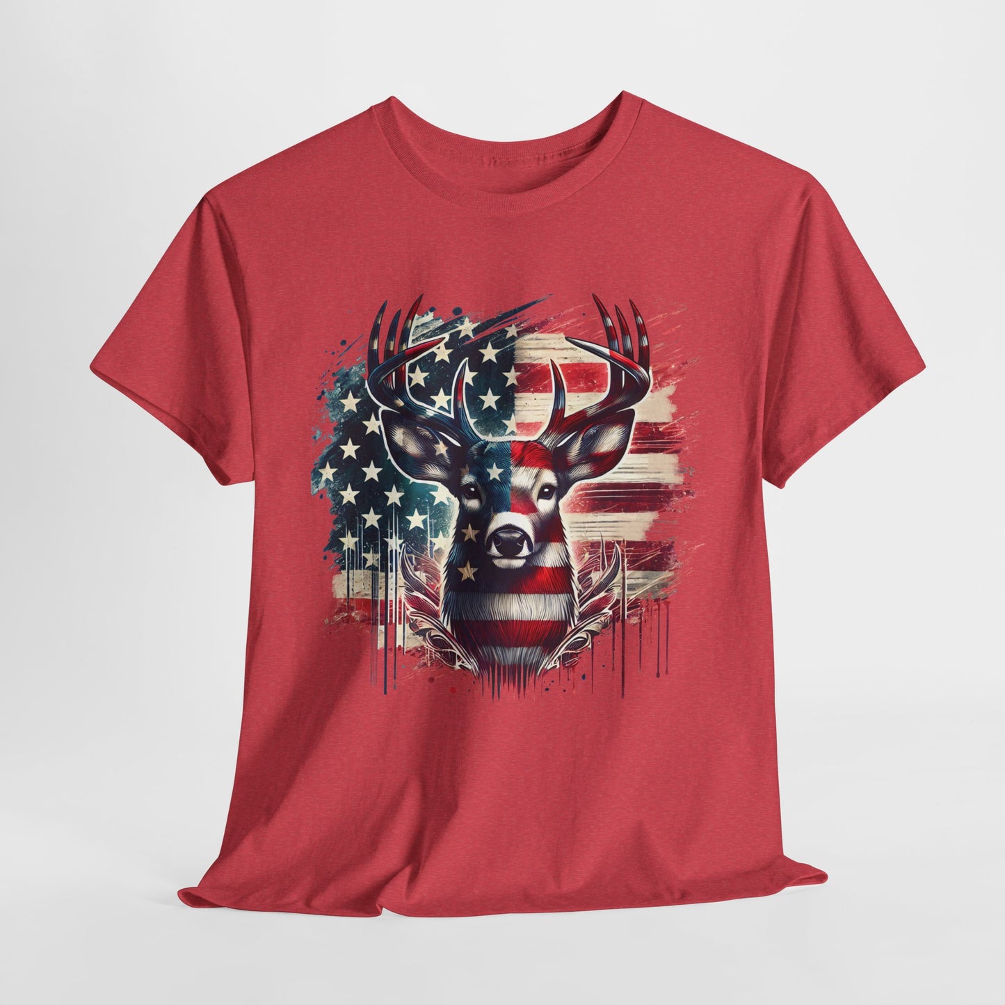 Whitetail Buck with Flag T-Shirt