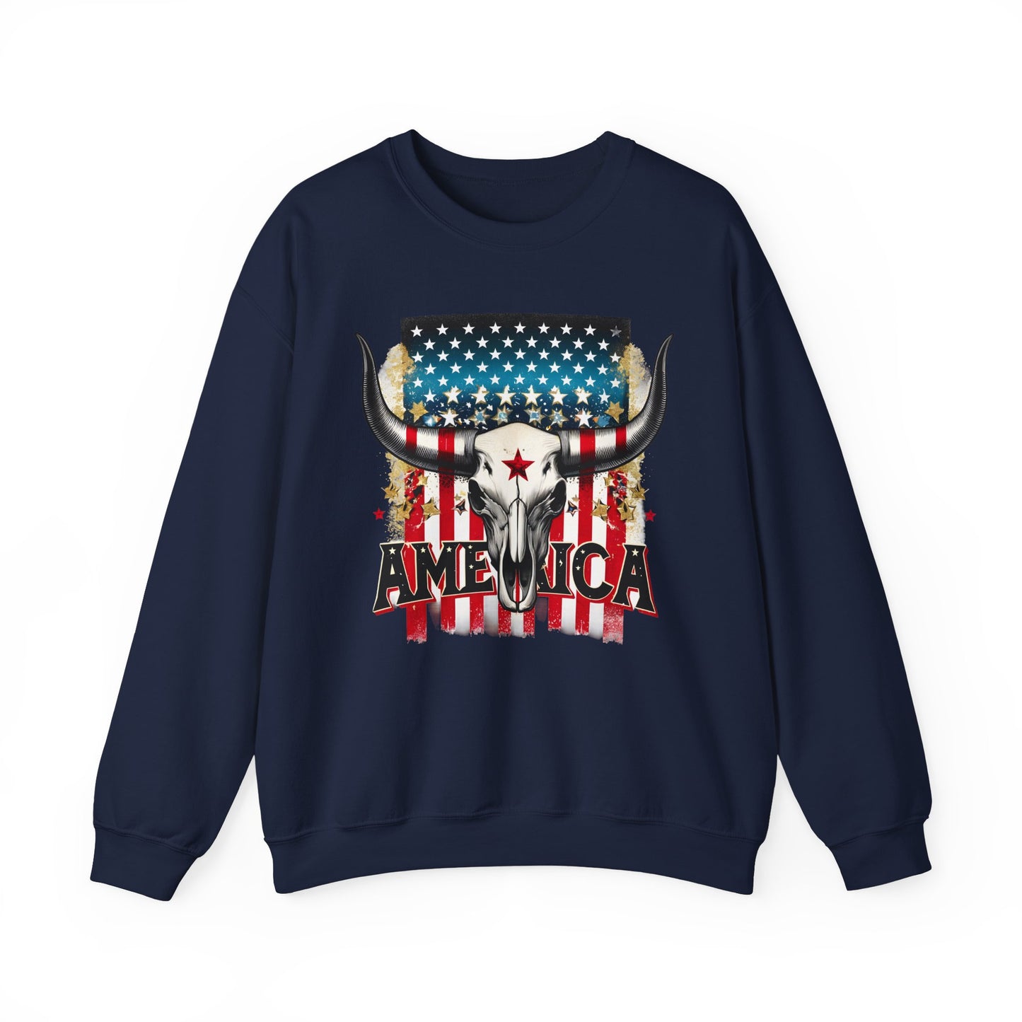 America - Bull Skull Sweatshirt