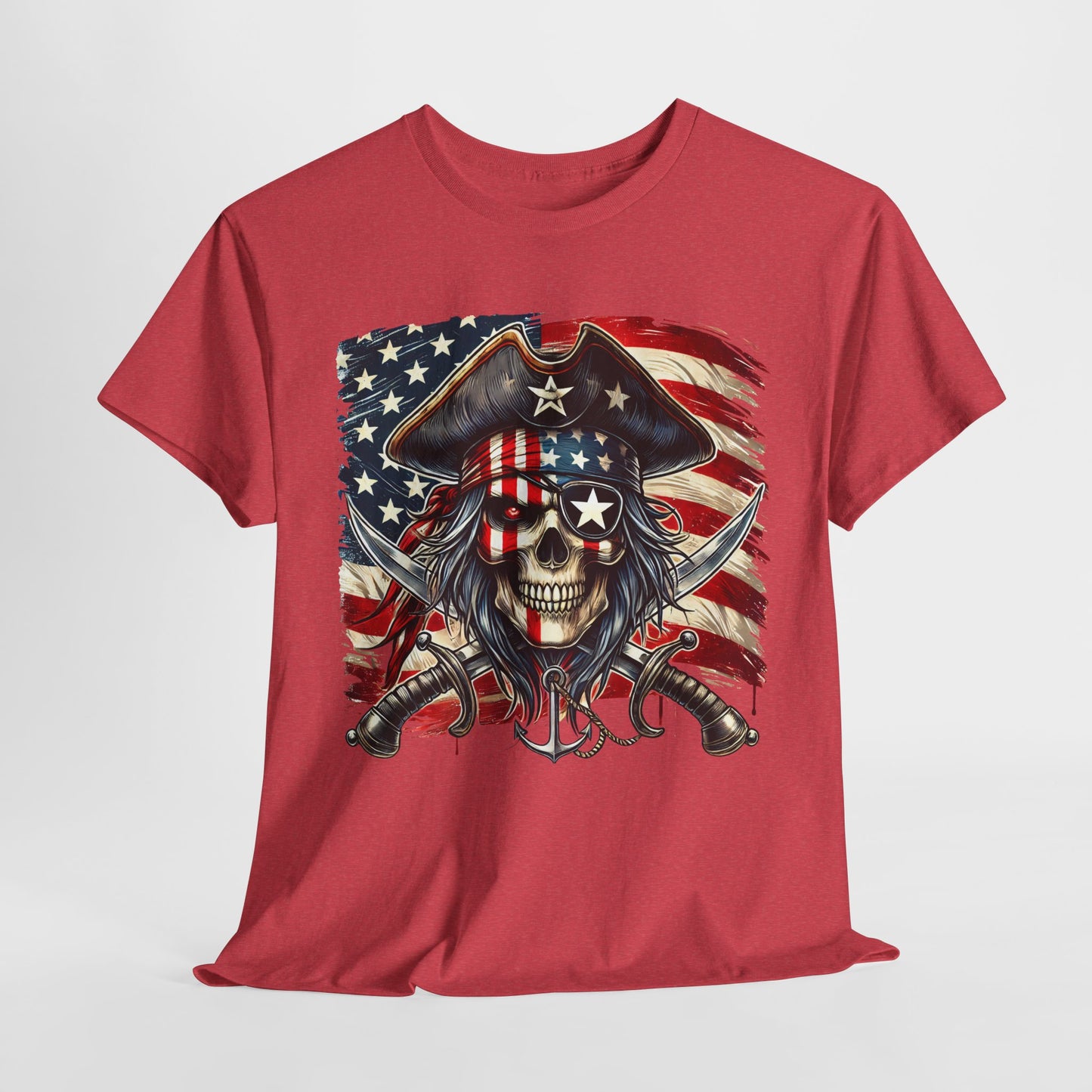 Skeleton Pirate with Flag T-Shirt