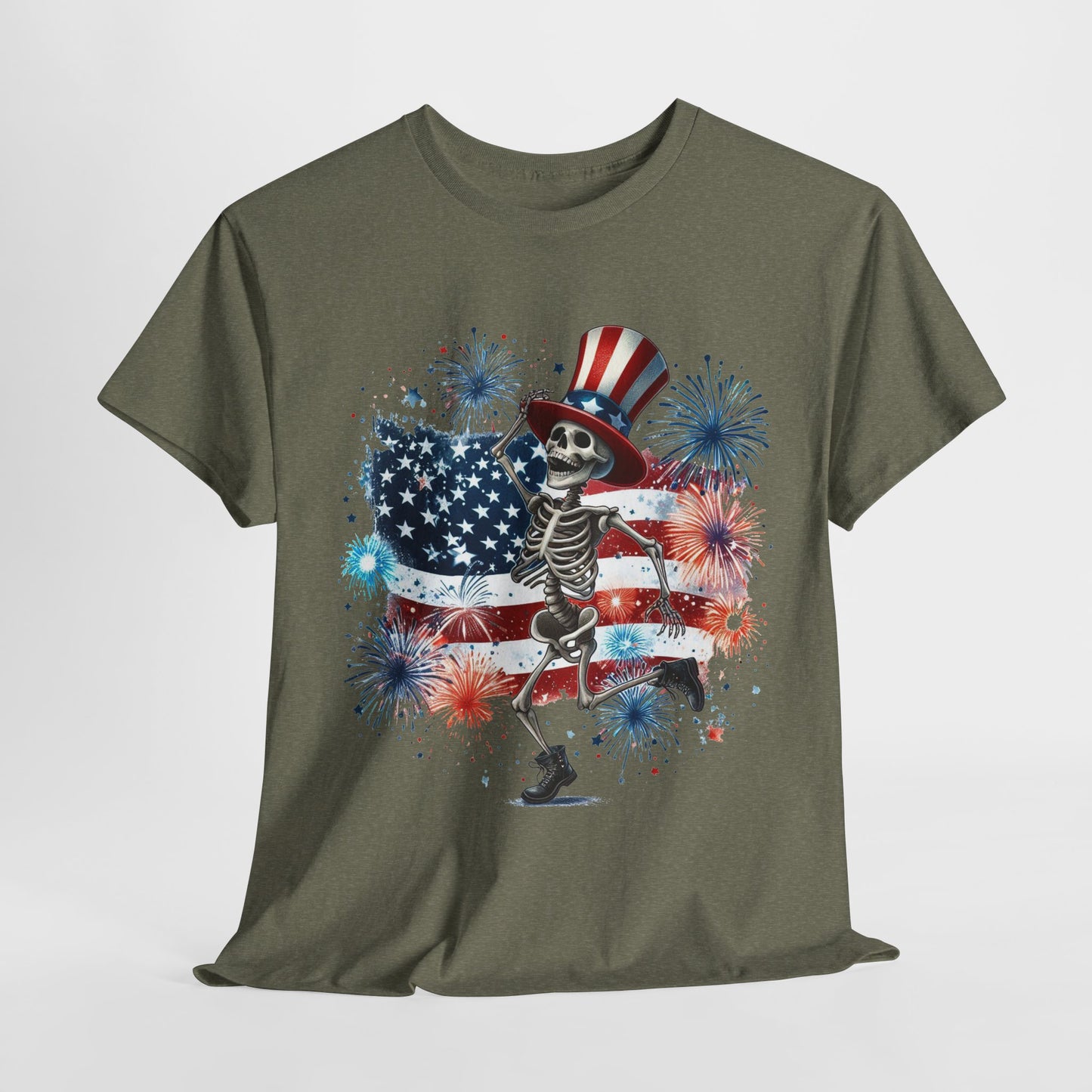 4th of July - Dancing USA Skeleton #2 T-Shirt