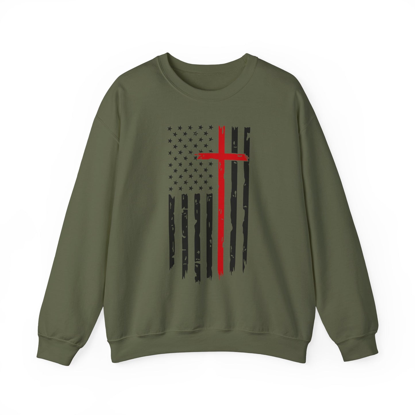 Thin Red Line Cross - Fire Fighters Sweatshirt
