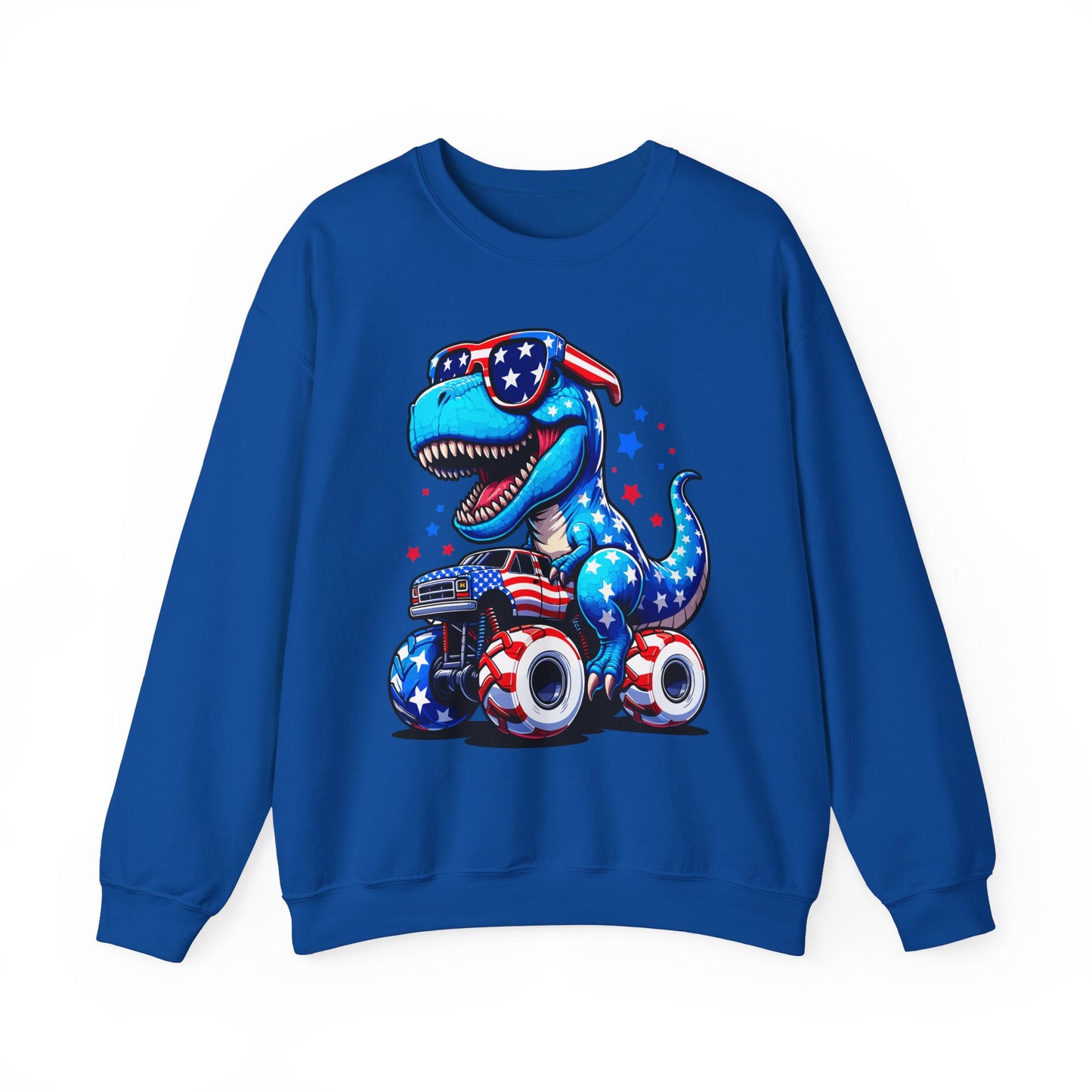 Dinosaur Riding Monster Truck Sweatshirt