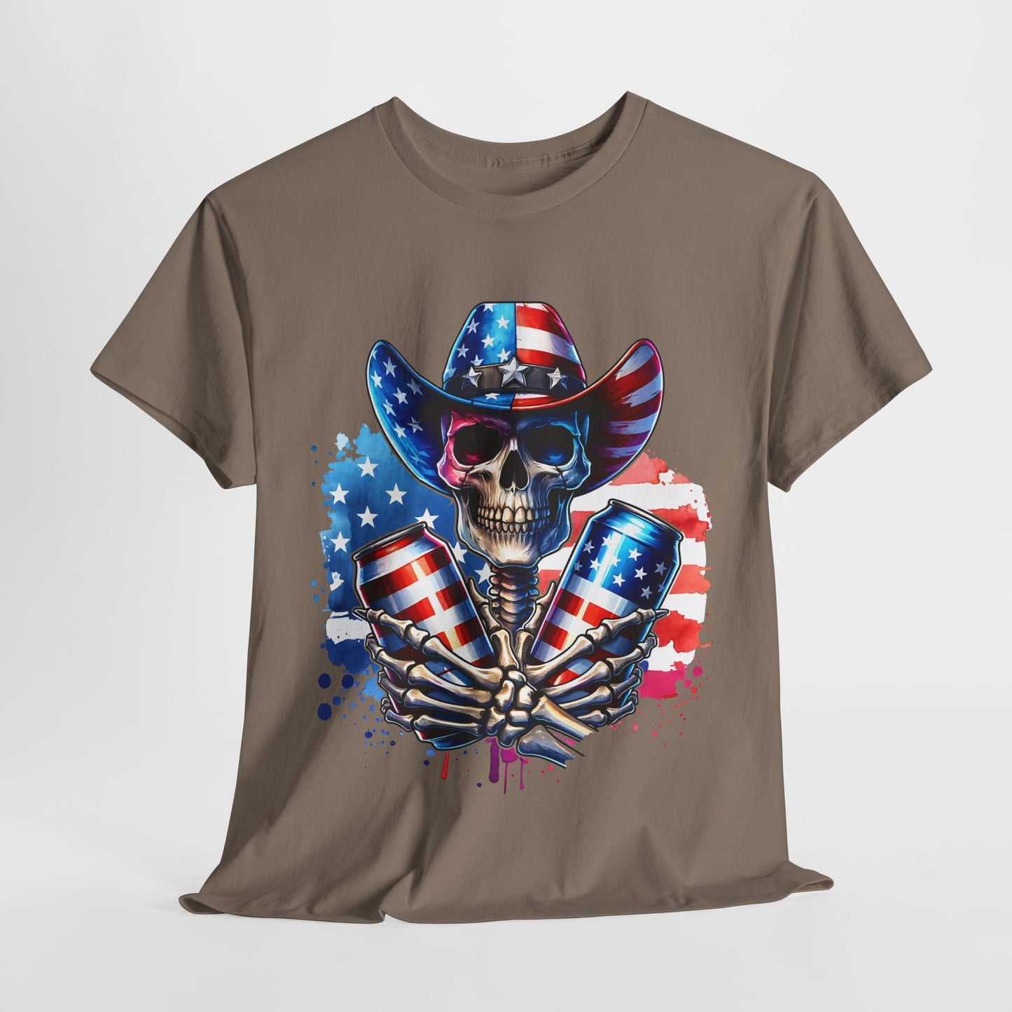 4th of July - Skeleton with Beers T-Shirt