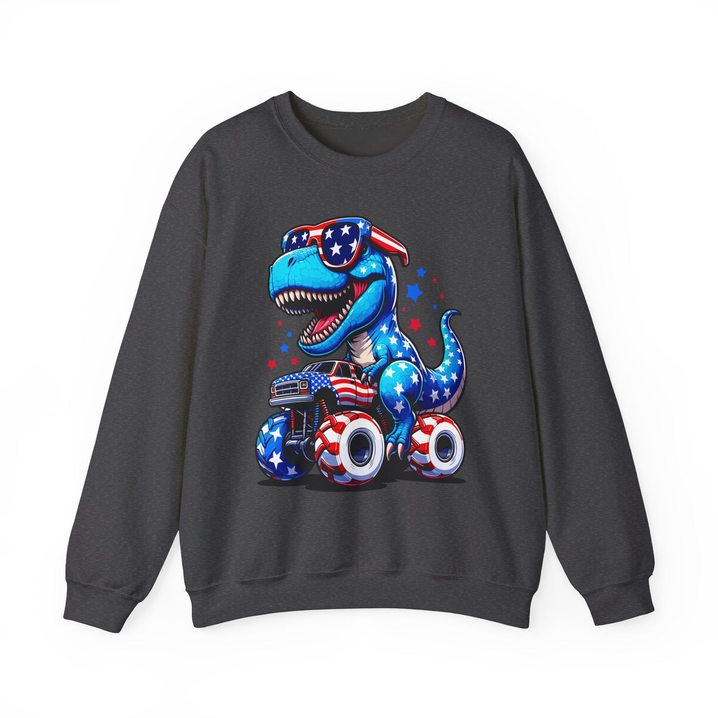Dinosaur Riding Monster Truck Sweatshirt