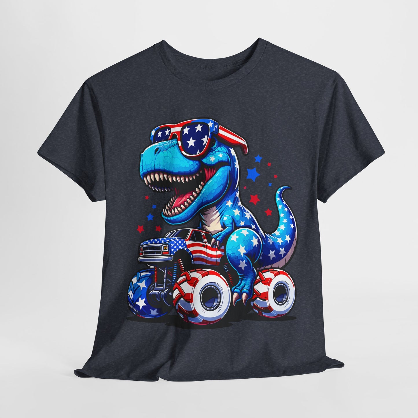 Dinosaur Riding Monster Truck T-Shirt