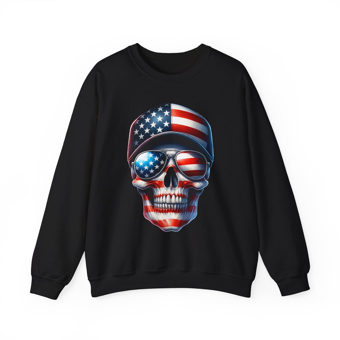 USA Flag Skull #3 Sweatshirt