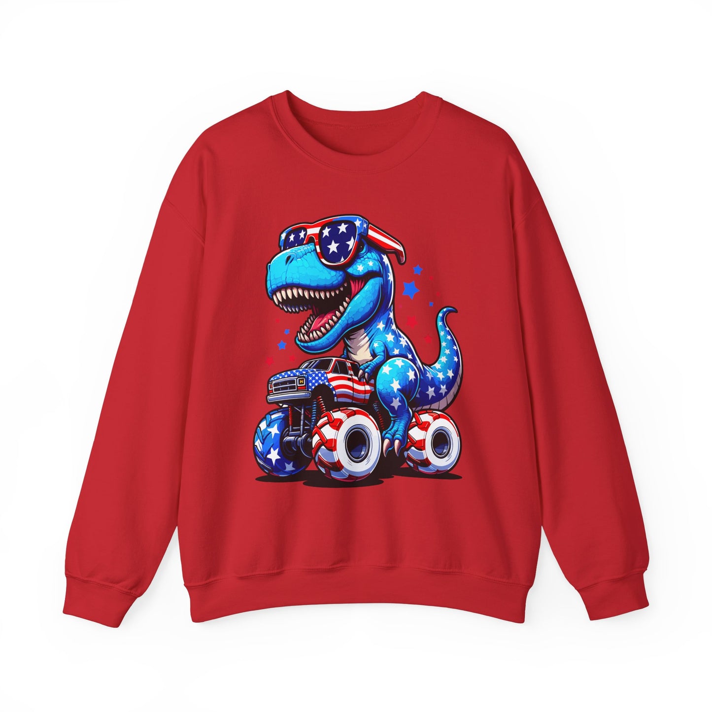 Dinosaur Riding Monster Truck Sweatshirt