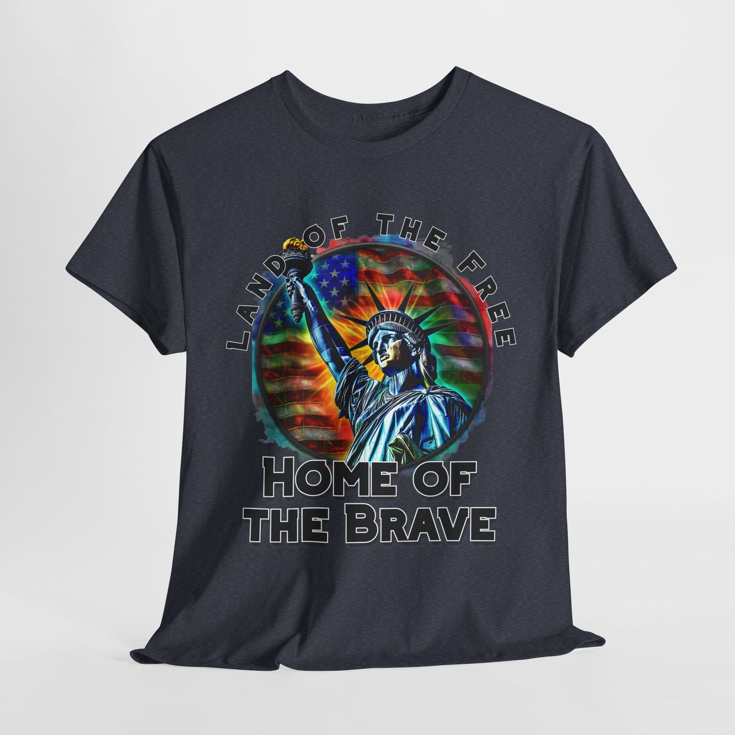 Land of the Free Home of the Brave Statue of Liberty T-Shirt