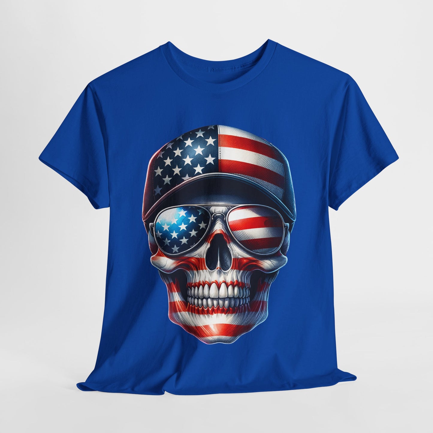 USA Flag Skull #3 T-Shirt