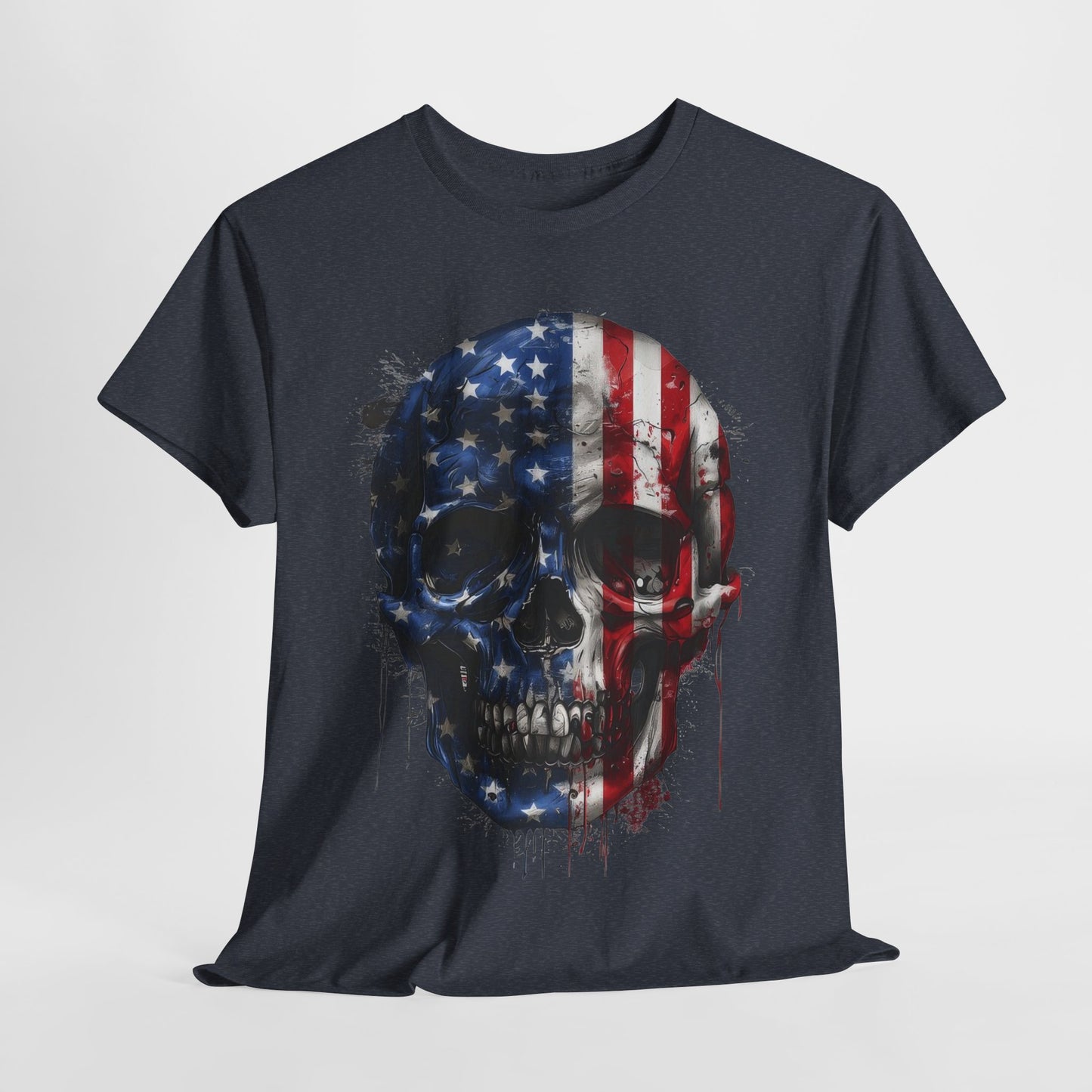 USA Flag Skull #2 T-Shirt