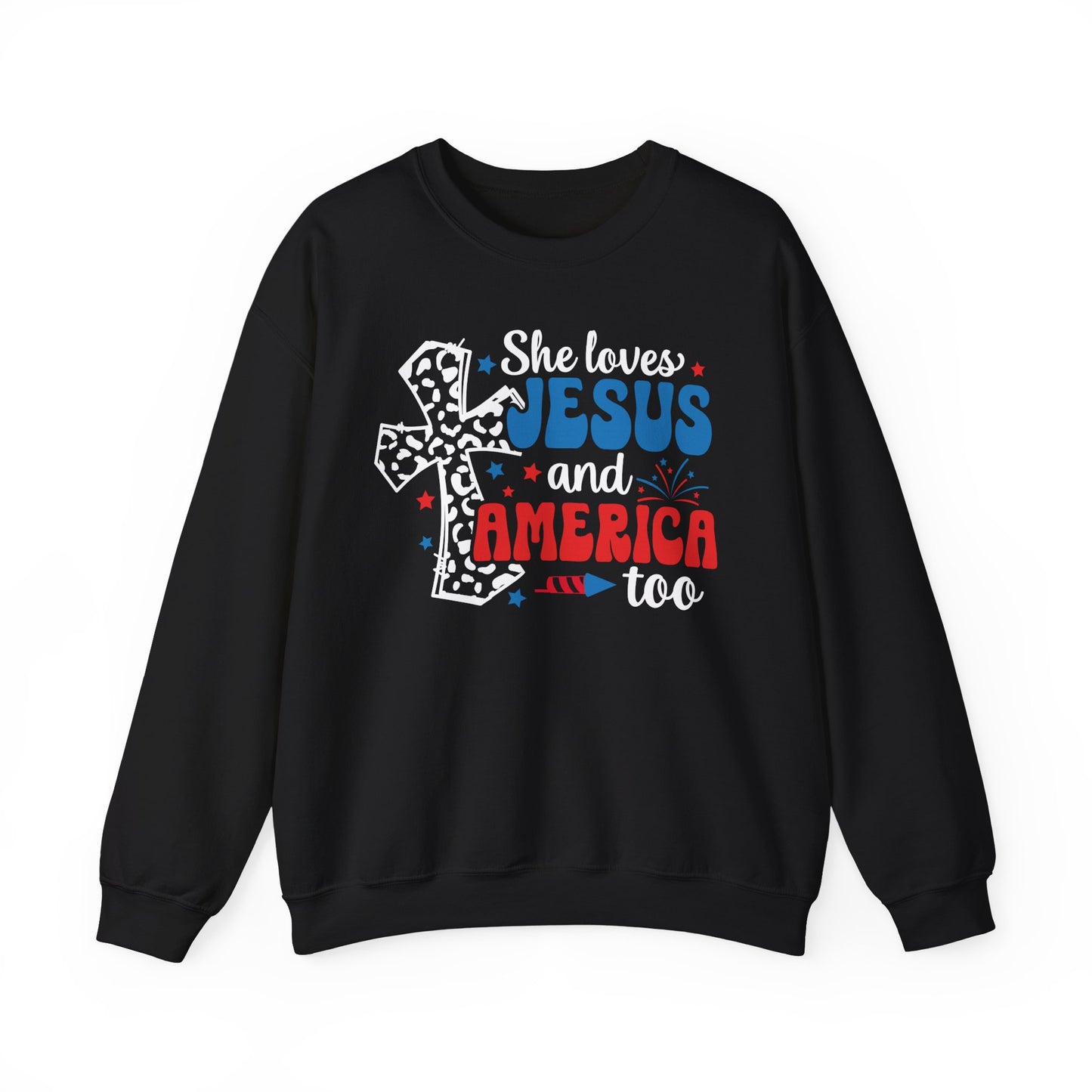 She Loves Jesus and America Too Sweatshirt