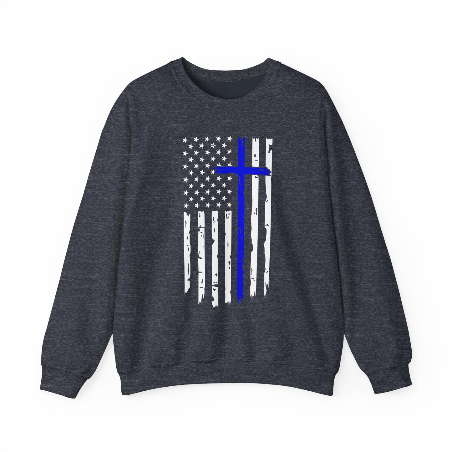 Thin Blue Line Cross - Law Enforcement Sweatshirt