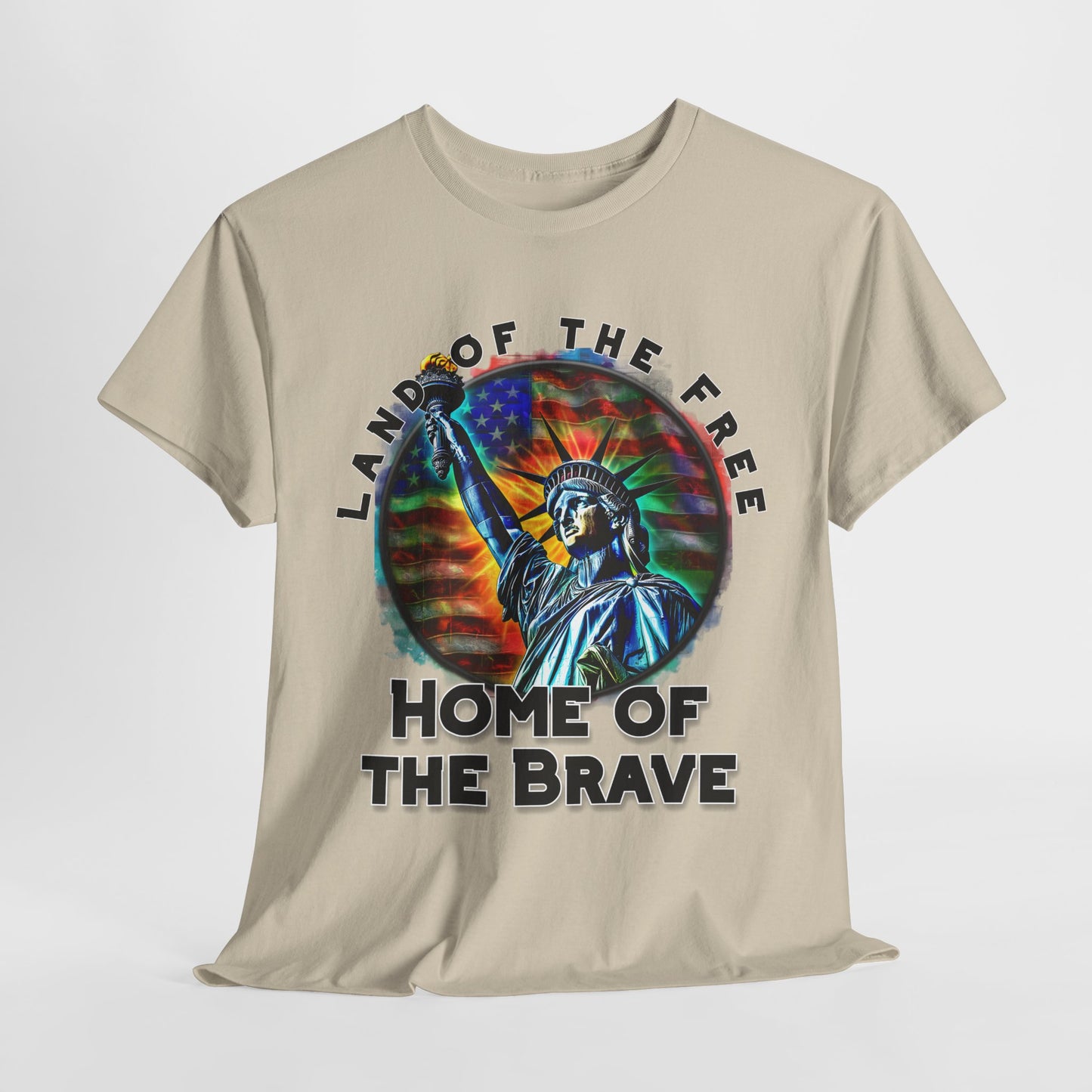 Land of the Free Home of the Brave Statue of Liberty T-Shirt