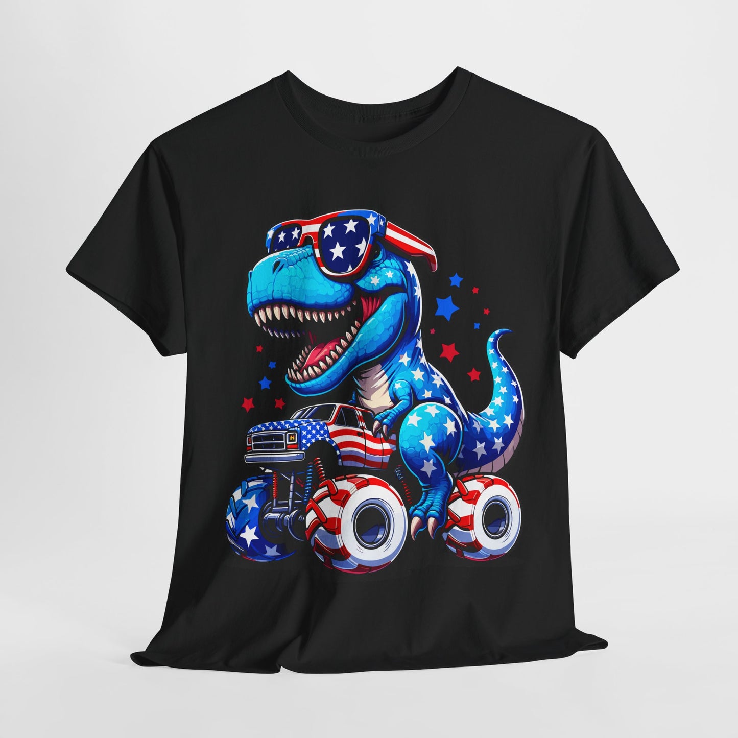 Dinosaur Riding Monster Truck T-Shirt