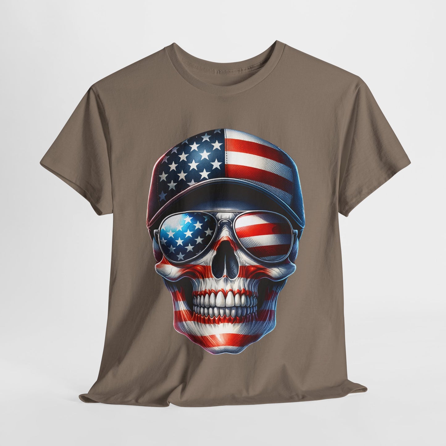 USA Flag Skull #3 T-Shirt