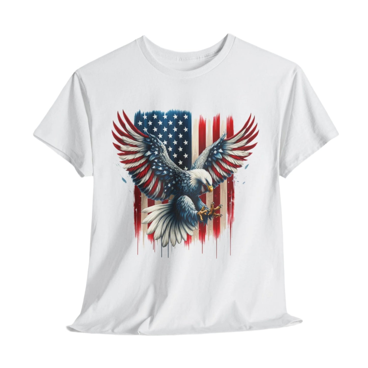 Bald Eagle with Flag #1 T-Shirt