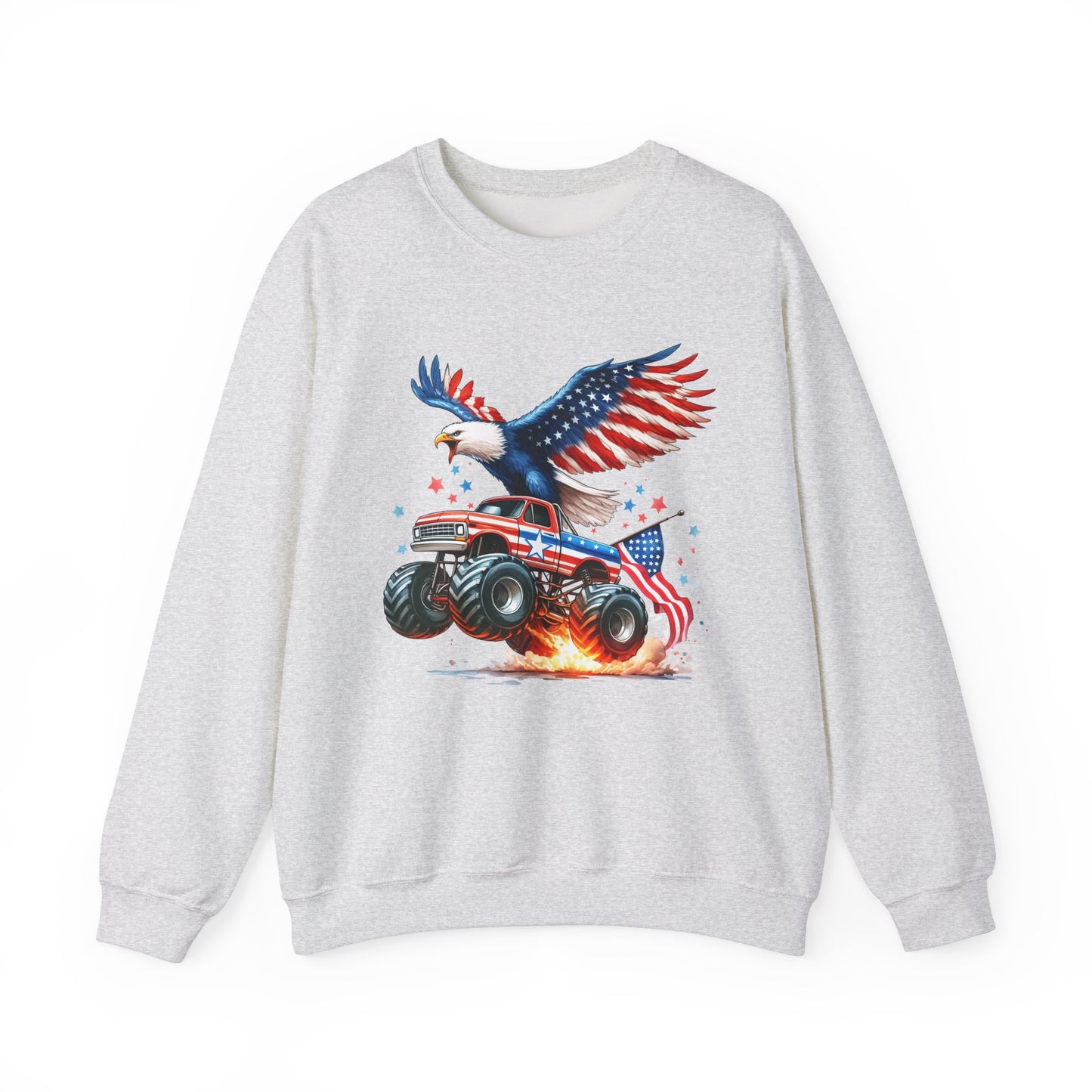 Eagle on a Monster Truck Sweatshirt