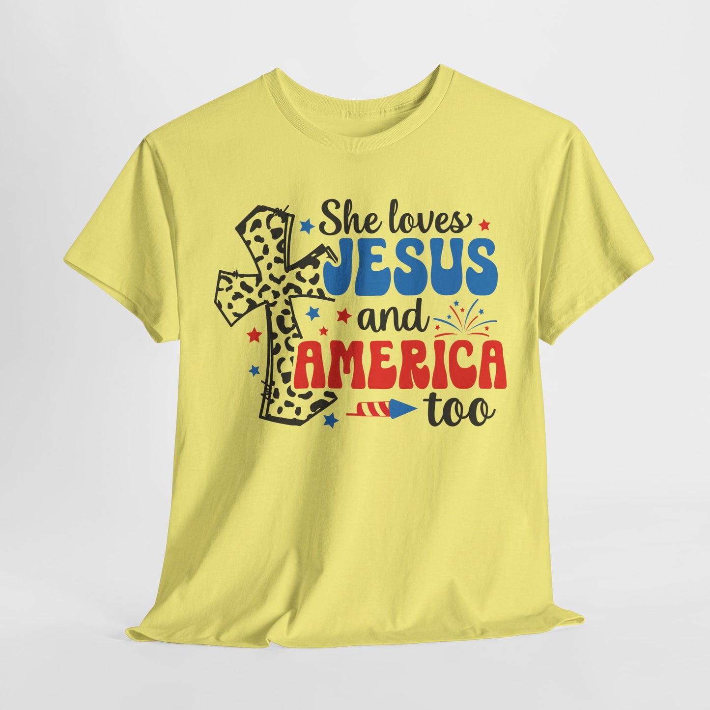 She Loves Jesus and America Too T-Shirt