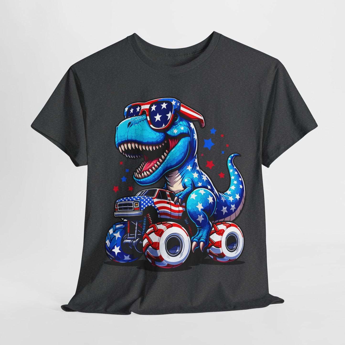 Dinosaur Riding Monster Truck T-Shirt