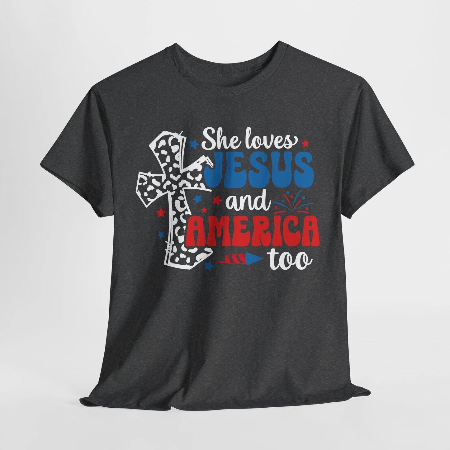 She Loves Jesus and America Too T-Shirt