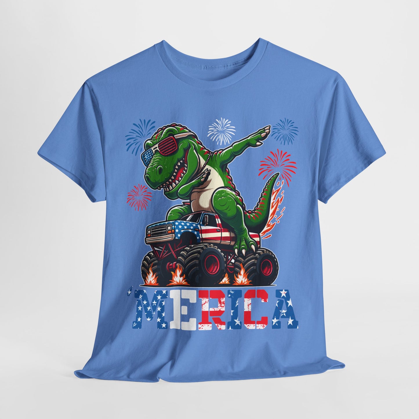 'Merica! Dabbin' Dinosaur on Monster Truck T-Shirt