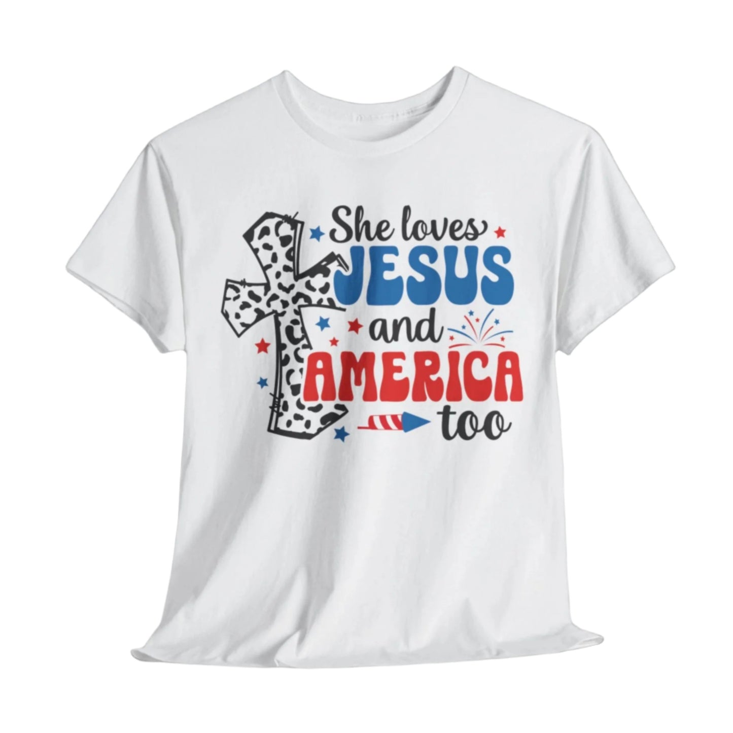 She Loves Jesus and America Too T-Shirt