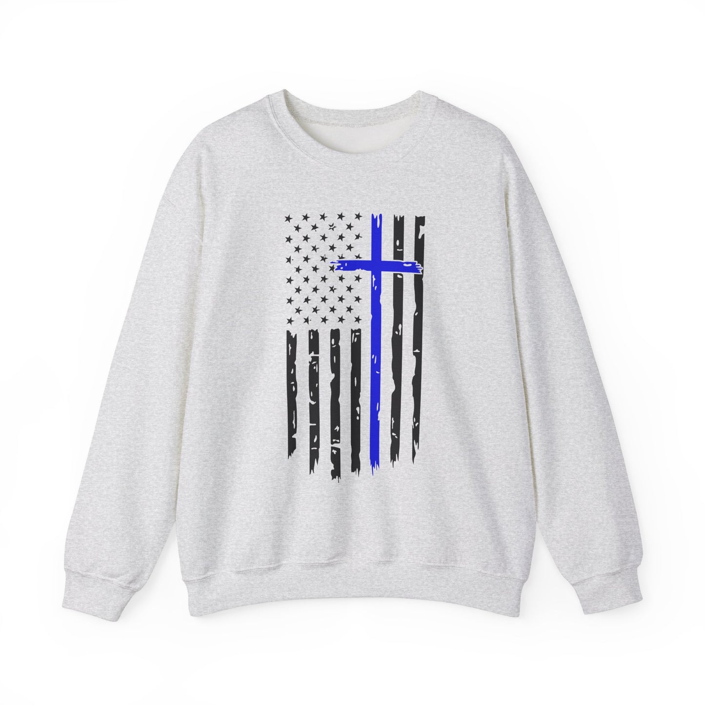 Thin Blue Line Cross - Law Enforcement Sweatshirt