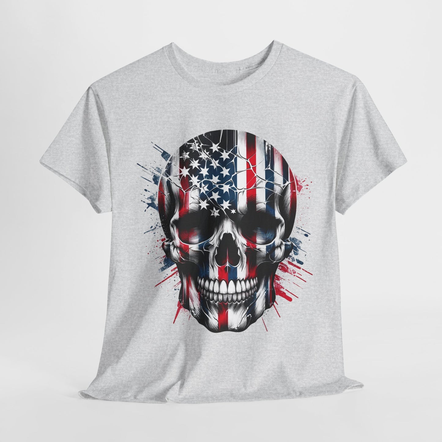 USA Flag Skull #1 T-Shirt