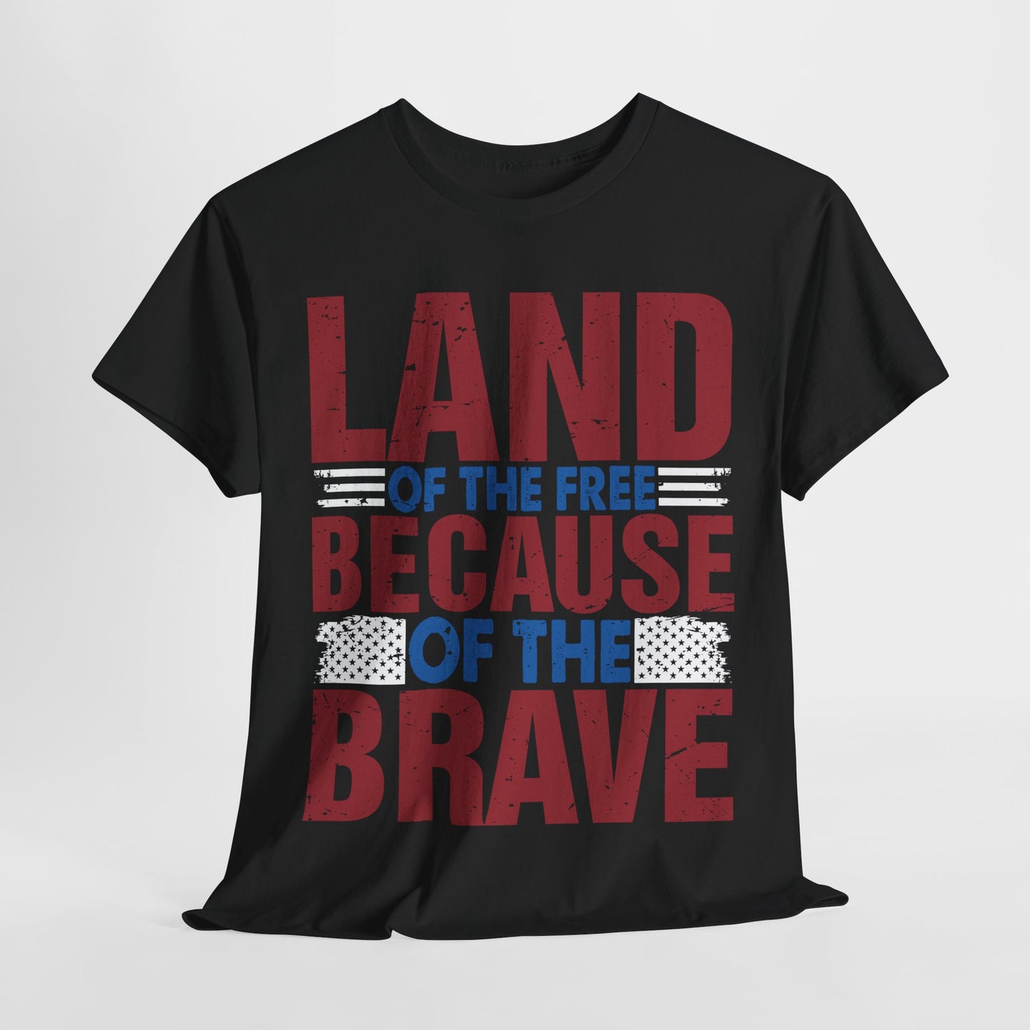 Land of the Free Because of the Brave #4 T-shirt